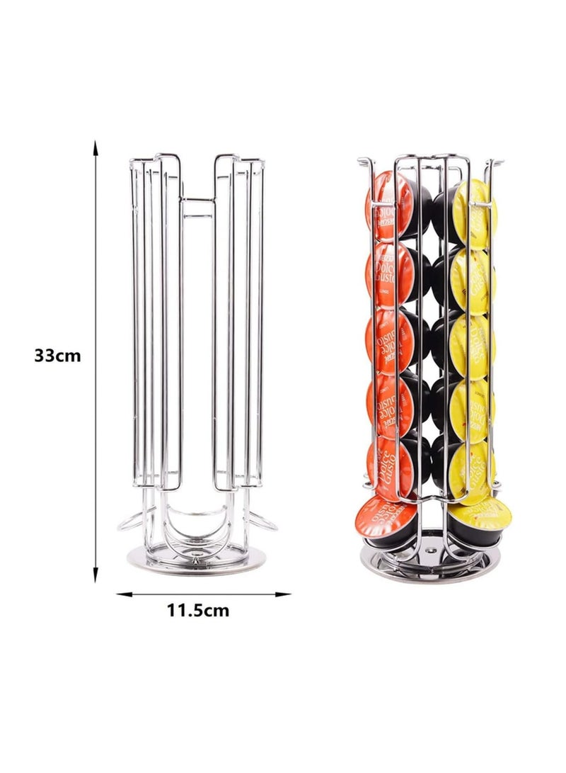 Reko 24 Coffee Pods Capsule Rotating Holder Stand for Nescafe Compatible with Dolce Gusto - Image 3