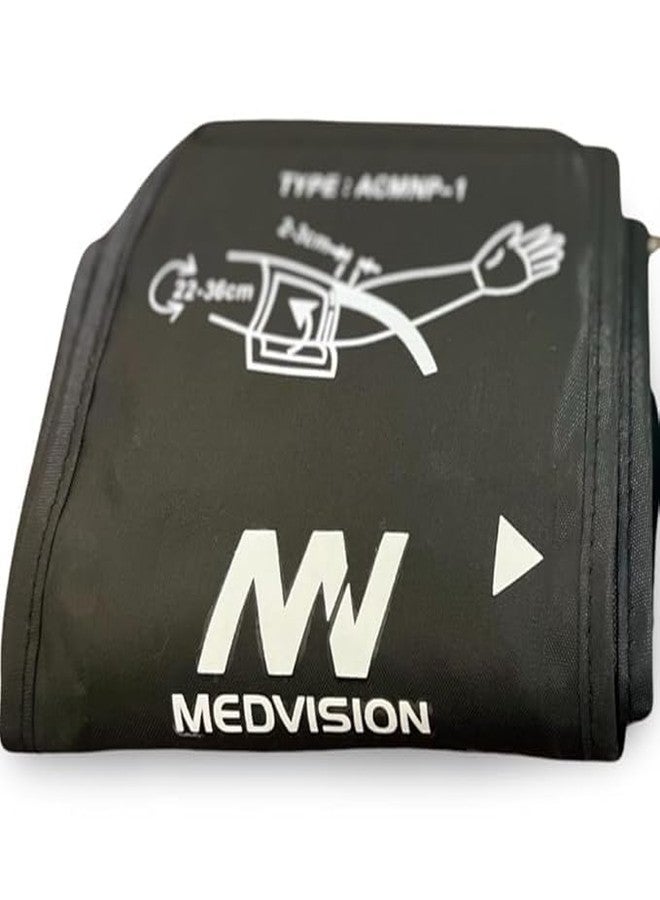 ميدفيجن سوار قياس ضغط الدم الرقمي MEDVISION® لجهاز قياس ضغط الدم، سوار احتياطي، سوار بديل، مع أنبوب متوافق مع معظم أجهزة قياس ضغط الدم الرقمية (كبير جدًا 22-52 سم) - Image 2