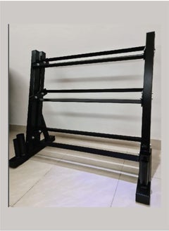 Yalla HomeGym Heavy Duty 3 Tier Dumbbell Rack  For Hex And Round Dumbbells Storage  Space For Barbells And Dumbbells  - Image 2