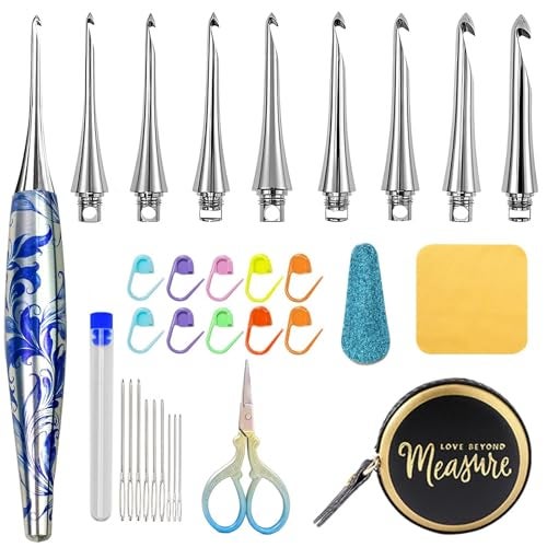 YihuaTop 34 in 1 Interchangeable Crochet Hook Set - 3mm-8mm Ergonomic Crochet Hooks Set- Handle Crochet Hook Set for Beginners and Advanced Crafters - Image 1