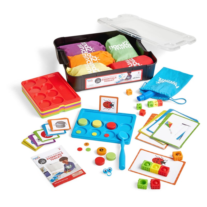 hand2mind Little Minds at Work Science of Reading Essentials Toolkit by Tara West, Decodable Reading Manipulatives, Elkonin Boxes, Letter Sounds, Phonemic Awareness, Preschool Learning (Set of 6) - Image 1