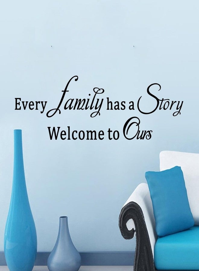 AnFigure Inspirational Family Wall Stickers for Bedroom: Home Quotes Motivational Vinyl Art Wall Decals for Living Room Kitchen Apartment Bathroom - Every Family Has a Story 25" X 7" - Image 5