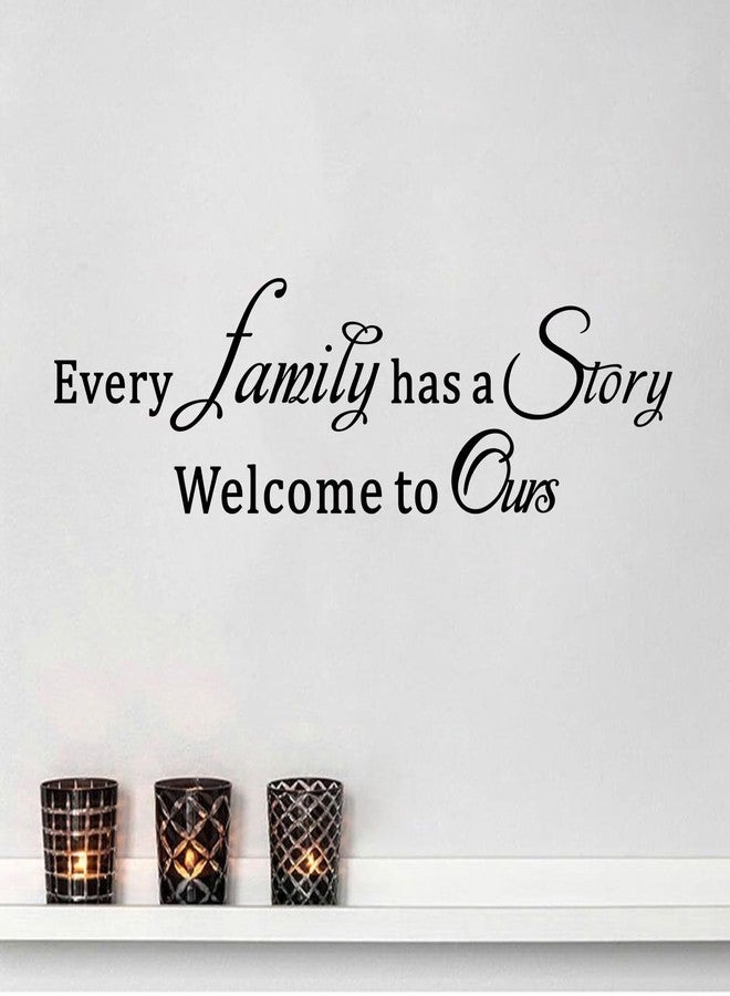 AnFigure Inspirational Family Wall Stickers for Bedroom: Home Quotes Motivational Vinyl Art Wall Decals for Living Room Kitchen Apartment Bathroom - Every Family Has a Story 25" X 7" - Image 4