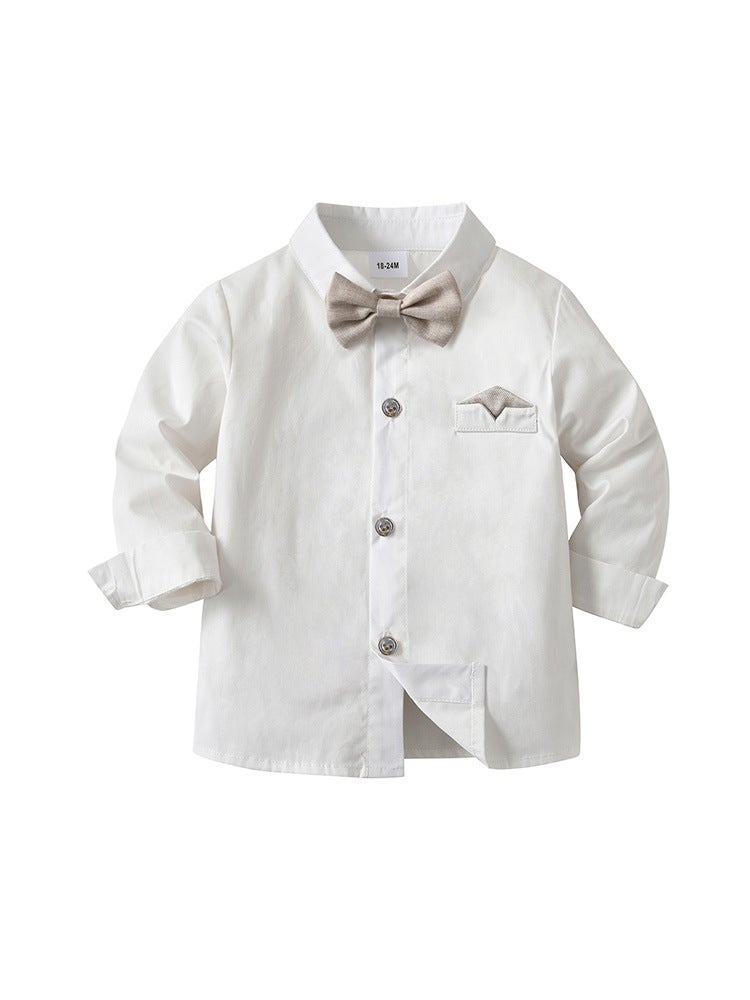 Performance Host Children'S Clothing Baby Clothing Suspenders Small Suit Boys Suit - Image 4