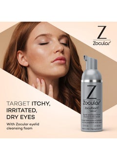 Zocular Zocular ZocuFoam Eyelid Cleanser - Foaming Eyelid Scrub - Natural pH Balanced Solution - 1.7 FL OZ (50mL)  - Image 2