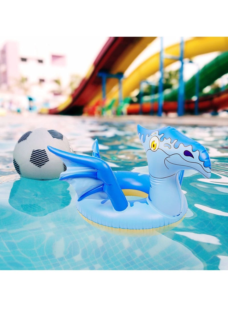 Swim Rings for Adults & Kids, Dinosaur Swimming Pool Floaties Inflatable Toy Fun Party Floats with a Zizi Sound Learn to Water Foats