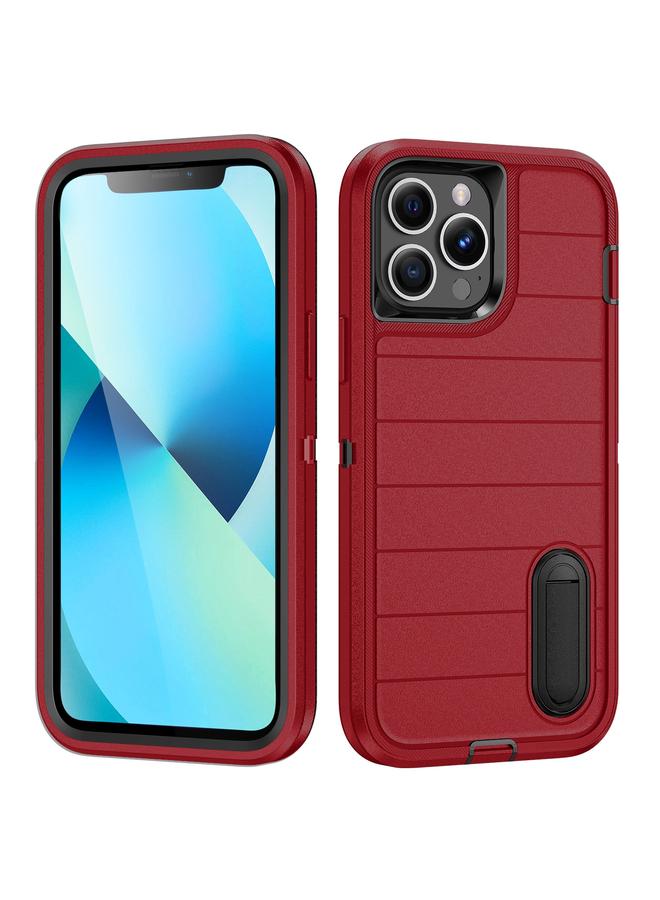 S-TOP Case For iPhone 13 Pro Defender Gen2 Rugged PC + Silicone Phone Case with Holder - Image 1