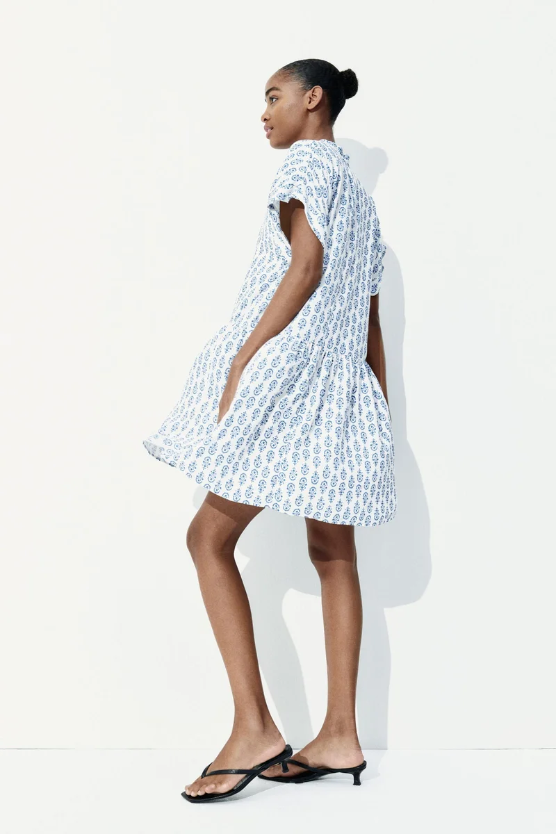 اتش اند ام Crinkled tunic dress