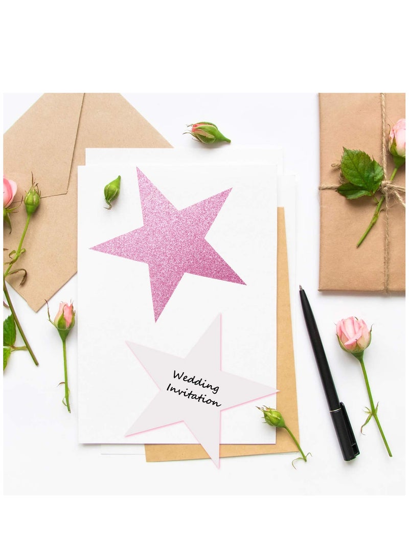 Excefore 80 قطعة من قواطع النجوم اللامعة ورق نجم كونفيتي لقوائم الإعلانات جدار الفصل تزيين حفلات، ألوان غنية، طول 6 بوصة - Image 4