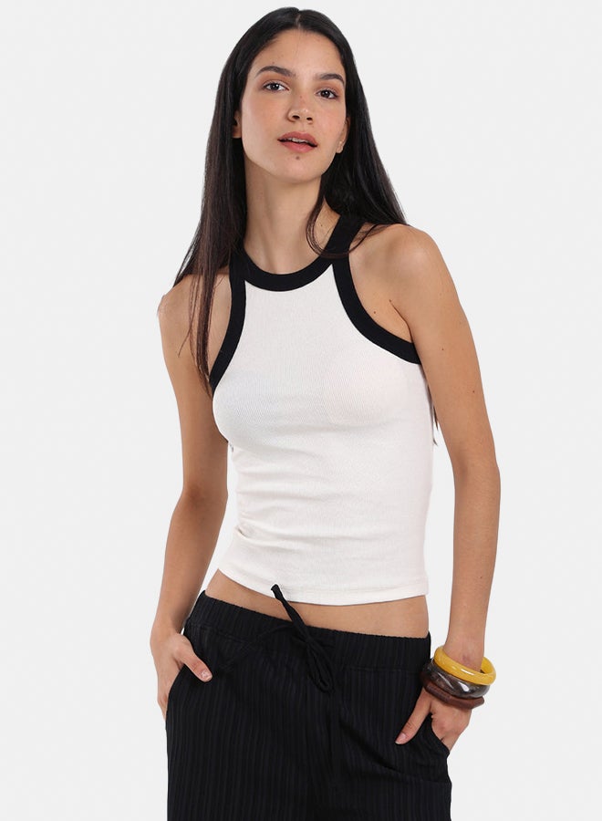 Carina Soft Rib Racer Top  - Image 1