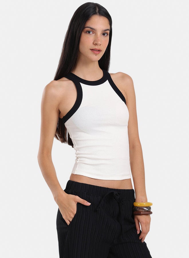 Carina Soft Rib Racer Top  - Image 2