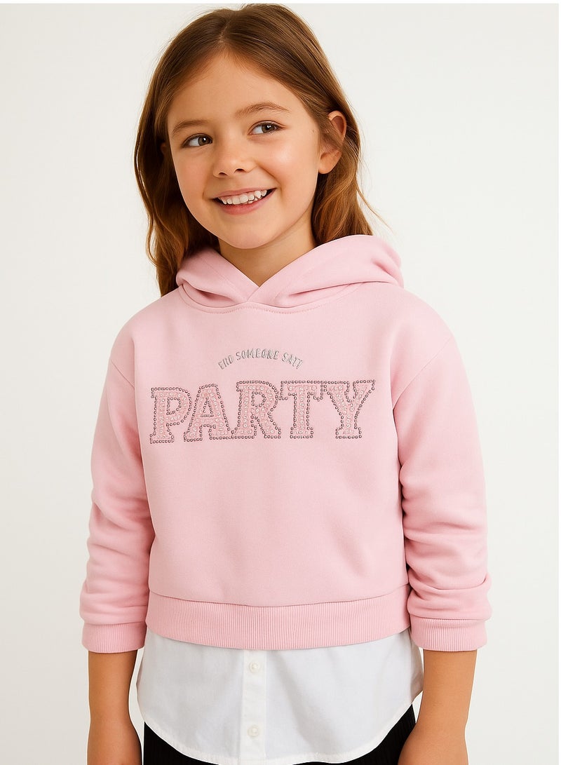 فكتور اند جين هودي فليس بطبقات للبنات – وردي - Image 5