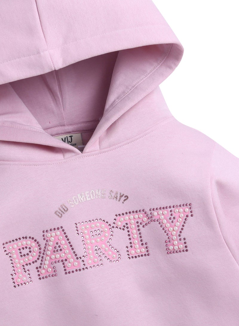 فكتور اند جين هودي فليس بطبقات للبنات – وردي - Image 4