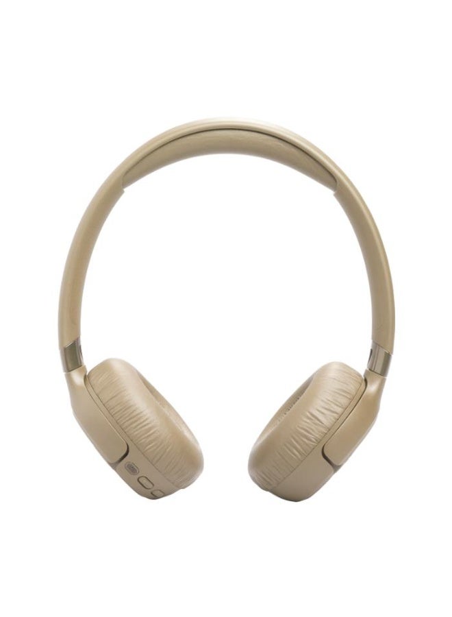 جي بي إل JBL Tune 680NC Wireless On-Ear Noise Cancelling Headphones with Hi-Res JBL Pure Bass & Spatial Sound, 76H Battery Life, Smart Ambient, Dual Mics, Bluetooth 6.0 – Beige (JBLT680NCBEG) beige - Image 2