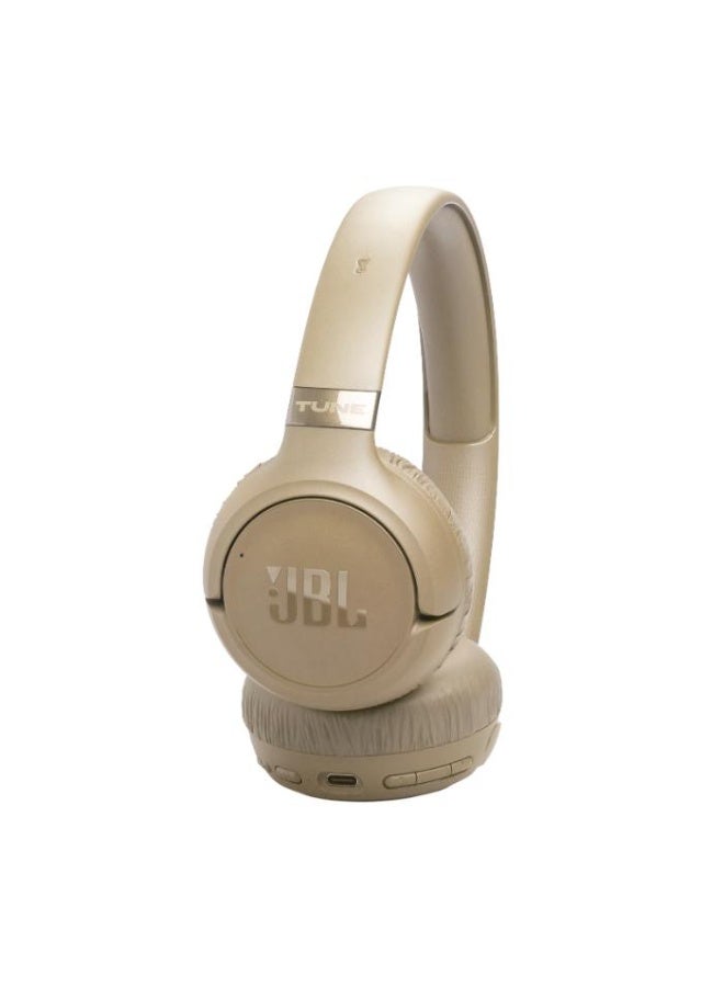 جي بي إل JBL Tune 680NC Wireless On-Ear Noise Cancelling Headphones with Hi-Res JBL Pure Bass & Spatial Sound, 76H Battery Life, Smart Ambient, Dual Mics, Bluetooth 6.0 – Beige (JBLT680NCBEG) beige - Image 5