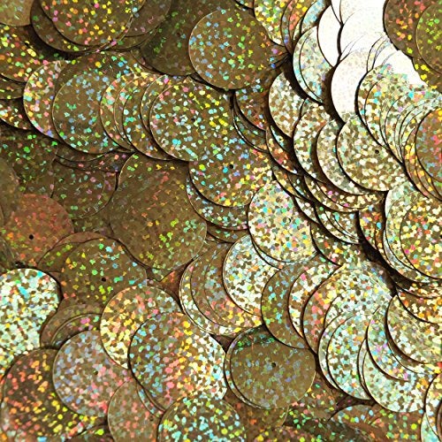SequinExplosion 20mm Sequin Gold Hologram Glitter Sparkle Metallic Center Hole Made in USA - Image 4