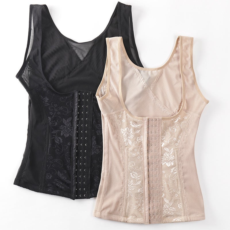 Spot 3 Rows 17 Buckles Steel-Bone Lace Breathable Thin Waist Shaping Waist Shaping Vest - Image 2