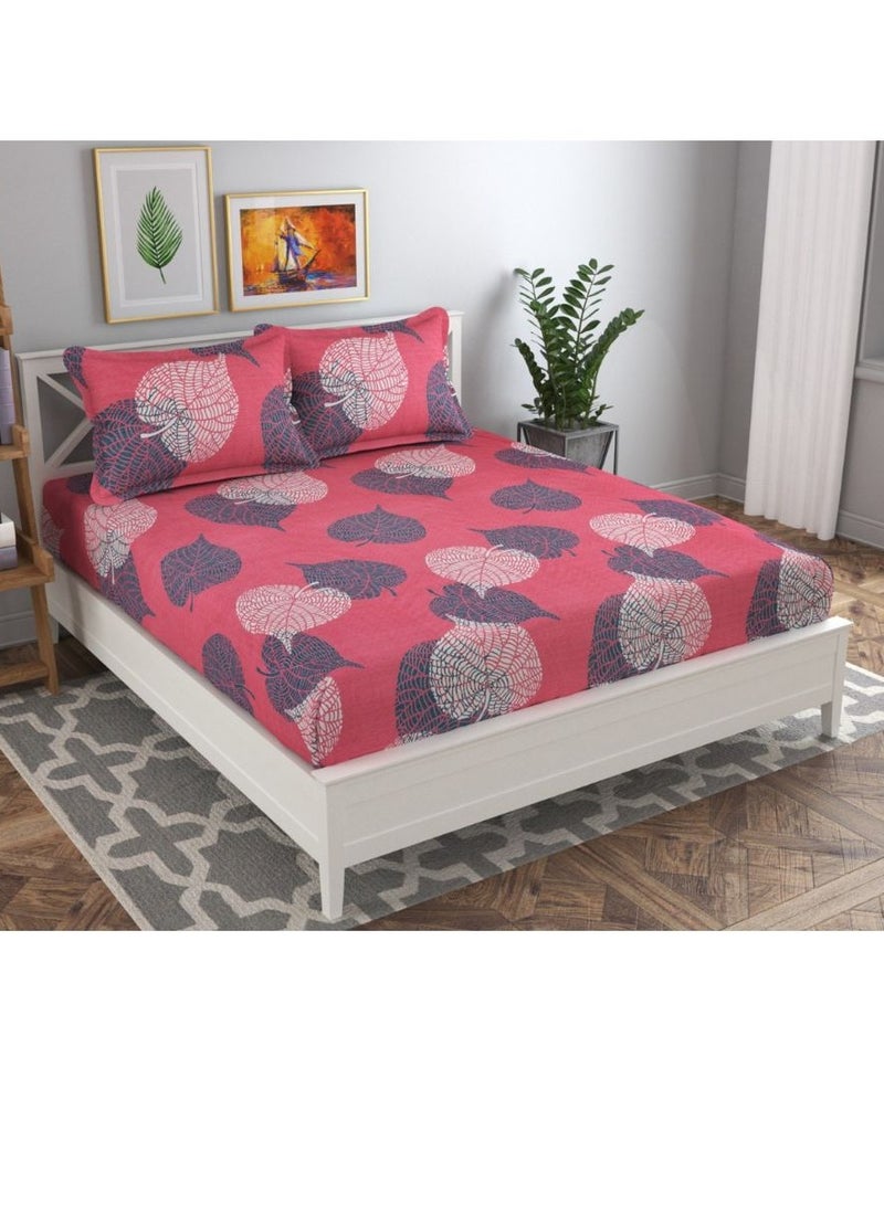 TSUMAB Playful Pink Leaf Pattern Bedding Set 