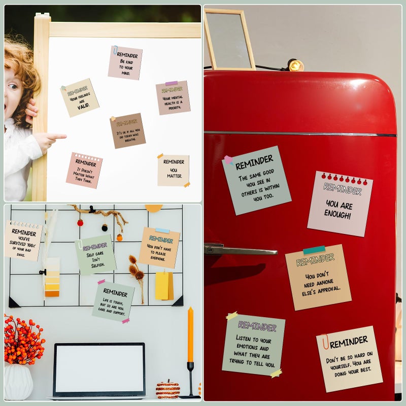 Copkim 15 Pcs Mental Health Fridge Magnets Boho Inspirational Daily Reminder Refrigerator Magnets Mental Reminder Notes Affirmations Encouragement Gift for Kitchen Whiteboard Therapy Office Home Decor - Image 5