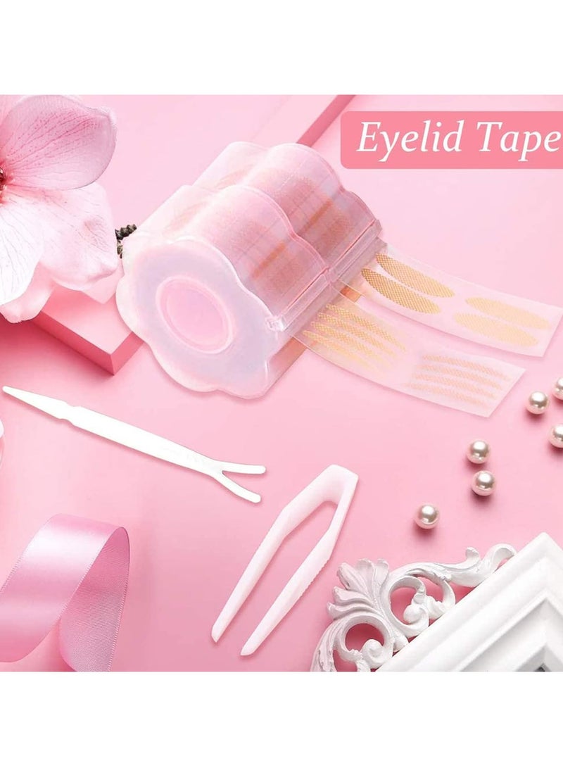 Generic Eyelid Tape, Invisible Double Eyelid Lift Strips Instant Eyelid Stickers, Self-Adhesive Eye Tapes Fiber for Hooded Droopy Uneven Mono-eyelids, Big Eye Tools with Fork Rods & Tweezers 1200 Pcs  - Image 5