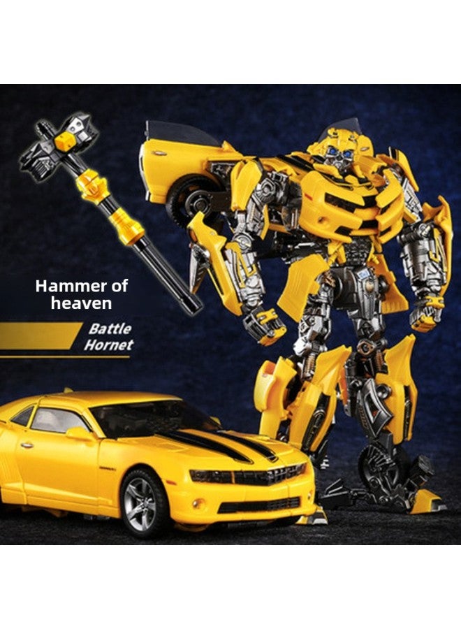 لعبة تشوه كبيرة جدًا 5 سيارات كينغ كونغ أوبتيموس روبوت عمود نحلة مصنوعة يدويًا للأولاد والأطفال مصنوعة من خليط معدني أصلي 4 ألوان: عمود الأخ الأكبر الأسود - Image 2