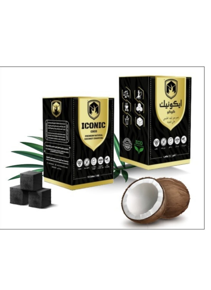 Iconic Iconic charcoal, natural charcoal cubes from coconut shells72 pieces2pieces 