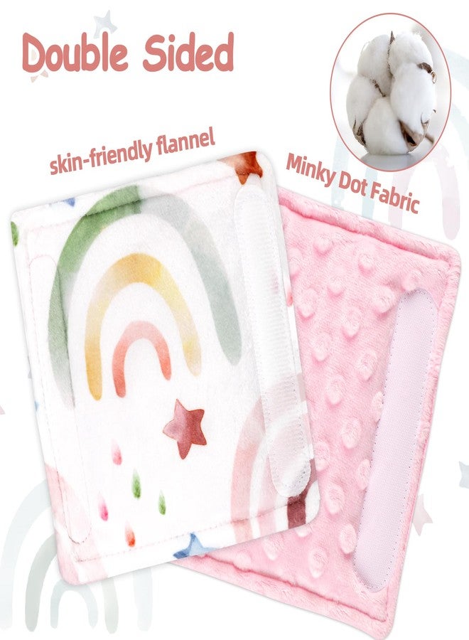 WINGHENLEE Baby Car Seat Strap Pads, Car Seat Strap Shoulder Covers for Baby Infant Toddler, Double-Sided Car Seat Belt Covers for Stroller/Pushchair/Baby Swing, Soft Flannel, Rainbow - Image 4