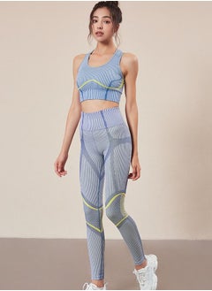 NIBEMINENT Running fitness sportswear suit yoga two-piece set gather high waist hip hip slim stretch sports suit  - Image 1