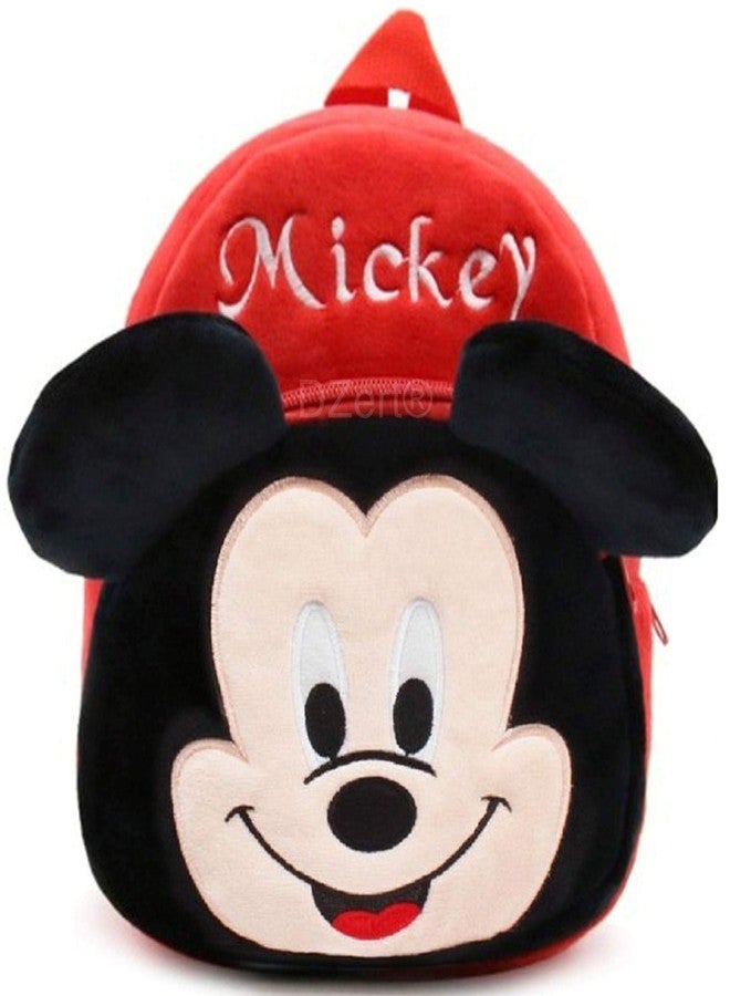 DZert Kids School Bag/Nursery/Picnic/Carry/Travelling Bag Soft Plush Backpack School Bag for Kids- 2 to 5 Age - Pack of 2 (Micky & Minins) - Image 2