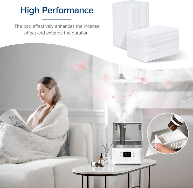 LEVOIT Aroma Pads 16 Pack, Humidifier Replacement Filters, Compatible with LV600S, Classic300S, LV600HH, OasisMist450S, Make The Fragrance Stronger and Longer Duration, White - Image 2