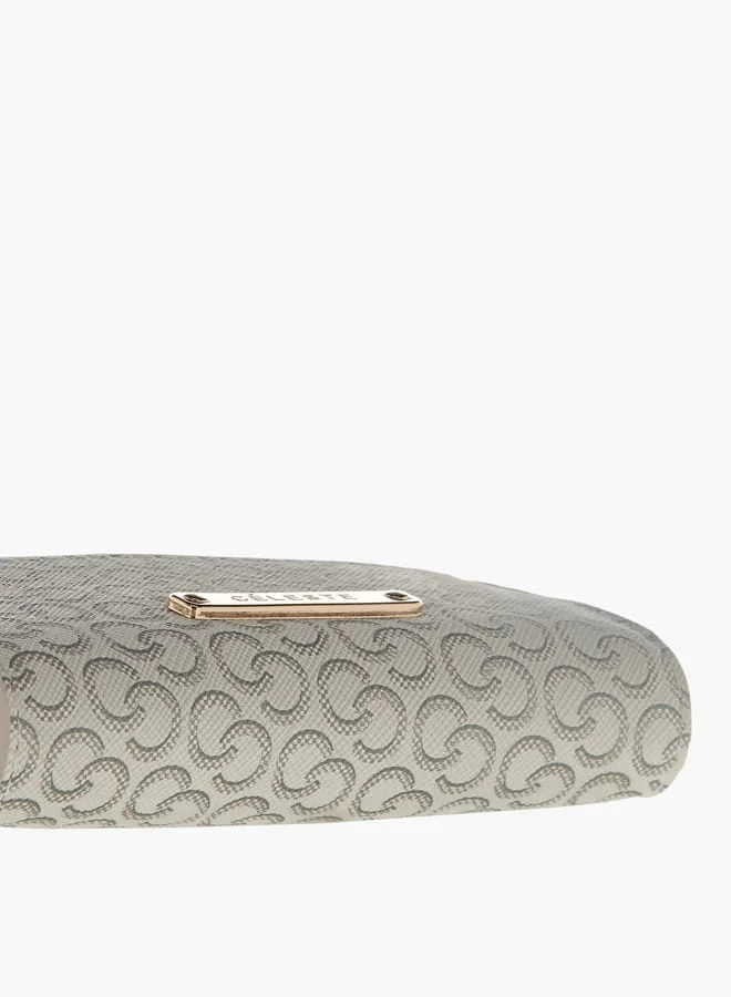 Celeste Womens Monogram Print Zip Around Wallet