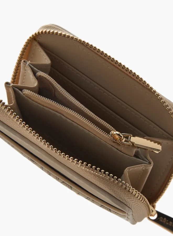 Celeste Womens Monogram Print Zip Around Wallet