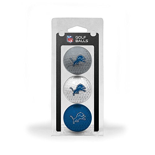 Team Golf NFL Detroit Lions 3 Golf Ball Pack Regulation Size Golf Balls, 3 Pack, Full Color Durable Team Imprint - Image 1