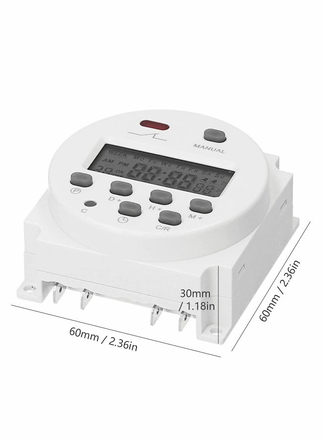 مؤقت رقمي قابل للبرمجة أسبوعيًا، مفتاح للأجهزة المنزلية، 16 برنامج تشغيل/إيقاف مستقل، للأضواء والمراوح وصانعة الخبز ومكيف الهواء، مؤقت للمطبخ، سهل التحكم، حياة ذكية - Image 2
