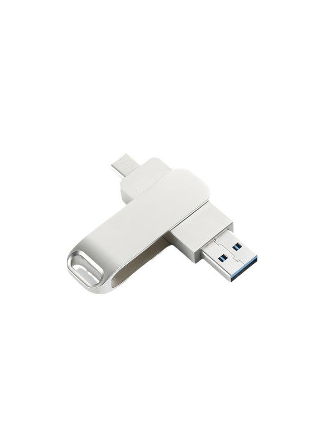 Type-C Mobile Phone USB Flash Drive 64G USB3.0 High-speed USB Flash Drive Mobile Phone Computer Three-purpose USB Flash Drive Dual Interface Android Otg-Color:Silver-Capacity:64GB  - Image 5