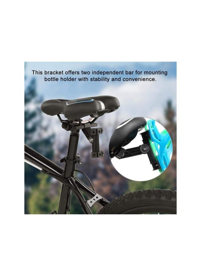 Generic - Bicycle MTB Seat Bottle Holder Cage Racket Double Water Bottle Mount Extension Rack Holder Cage Adapter for Bike Back Saddle - Image 1