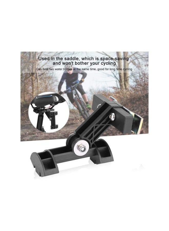 Generic - Bicycle MTB Seat Bottle Holder Cage Racket Double Water Bottle Mount Extension Rack Holder Cage Adapter for Bike Back Saddle - Image 1
