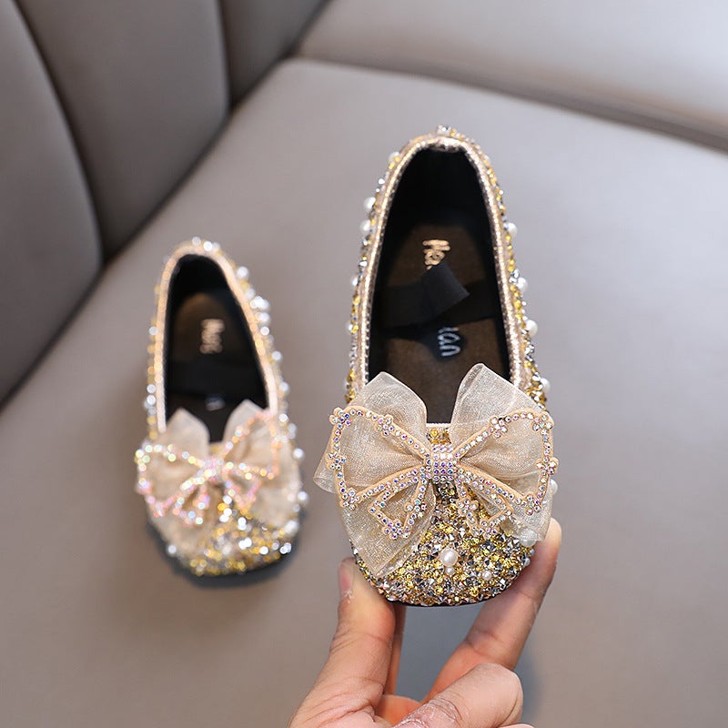 2025 Lady Girl Princess Girl Baby Princess Flats Leather Shoes Dance Performance Shoes School - Image 1