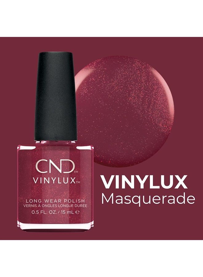 CND Vinylux Longwear Red Nail Polish, Gel-like Shine & Chip Resistant Color, Masquerade #130, 0.5 Fl Oz - Image 2