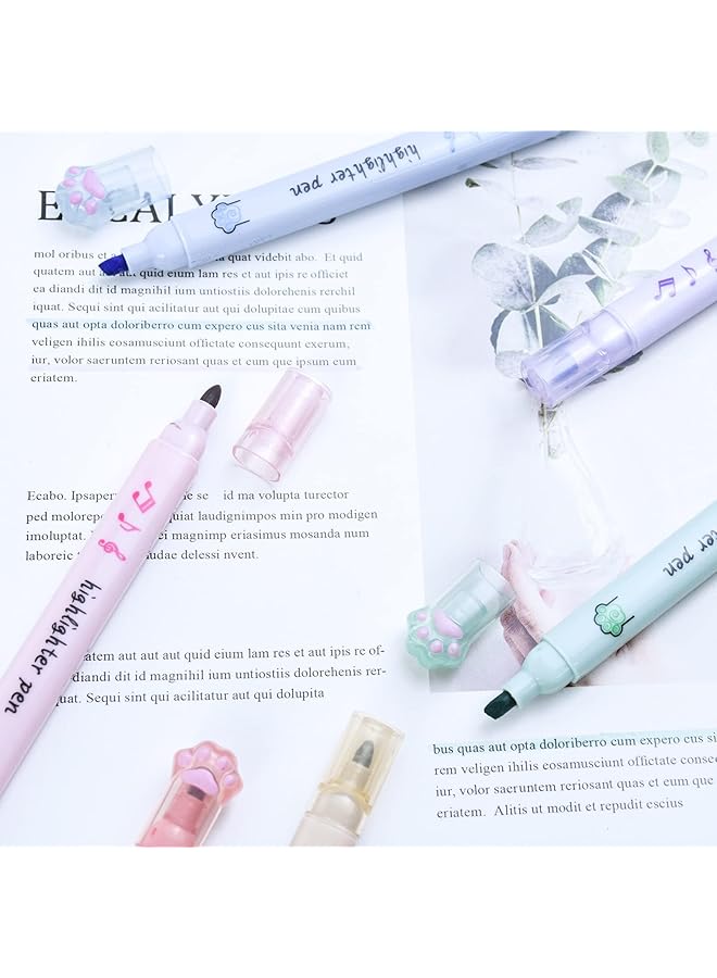 إيروريكس 12 قطعة من أقلام التمييز ذات الطرفين المزدوجين وأقلام التحديد الباستيل وأقلام التمييز الملونة وأقلام التمييز ذات الطرف الرفيع مناسبة للطلاب للكتابة في المكتب والمدرسة - Image 5