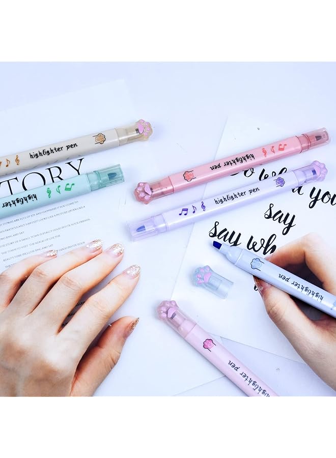 إيروريكس 12 قطعة من أقلام التمييز ذات الطرفين المزدوجين وأقلام التحديد الباستيل وأقلام التمييز الملونة وأقلام التمييز ذات الطرف الرفيع مناسبة للطلاب للكتابة في المكتب والمدرسة - Image 2