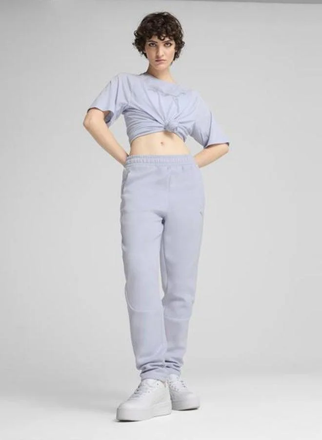 PUMA light blue Evostripe Logo Sweatpants for Women | Best Price UAE