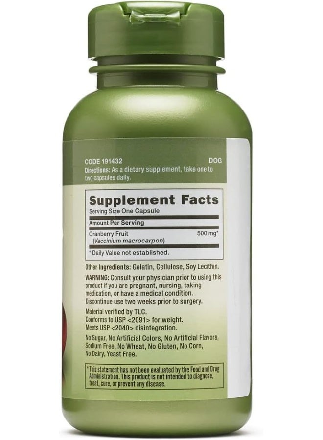 GNC Herbal Plus Whole Herb Cranberry 500Mg 100 Capsules - Image 2