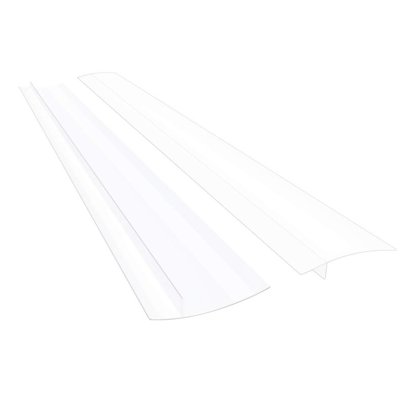 Silicone Kitchen Stove Gap Covers Kitchen Counter Gap AntiSlip NonTacky Filler Seals Spills Between Counter Stovetop Oven Washer heatresistantSet of 2 21Inches Translucent by liboyixi