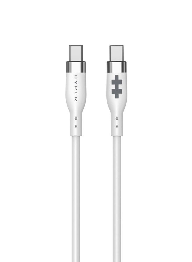 HyperJuice 240W Silicone USB-C to USB-C Cable (6ft/2m) for All Devices - Durable 240W Charging Cable, Portable Tangle-Free Design, Over-Temperature Protection - Image 1