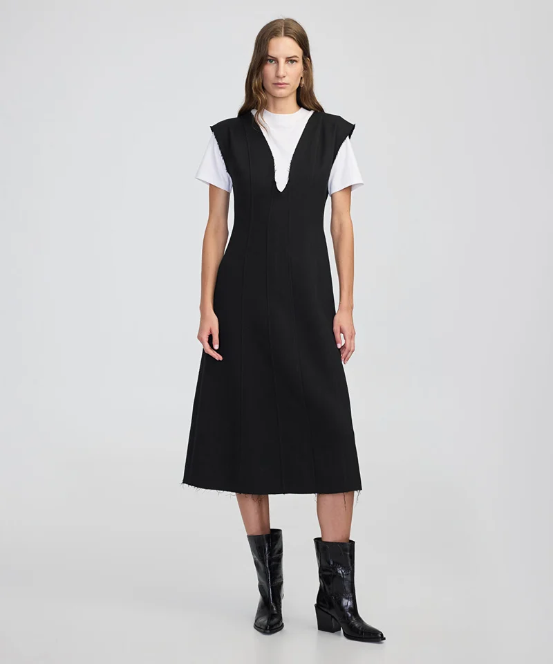 Ipekyol Two-in-One V-Neck Midi Dress