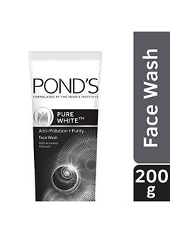 Pond's Pure White Anti Pollution Activated Charcoal Face Wash 200 G  - Image 3