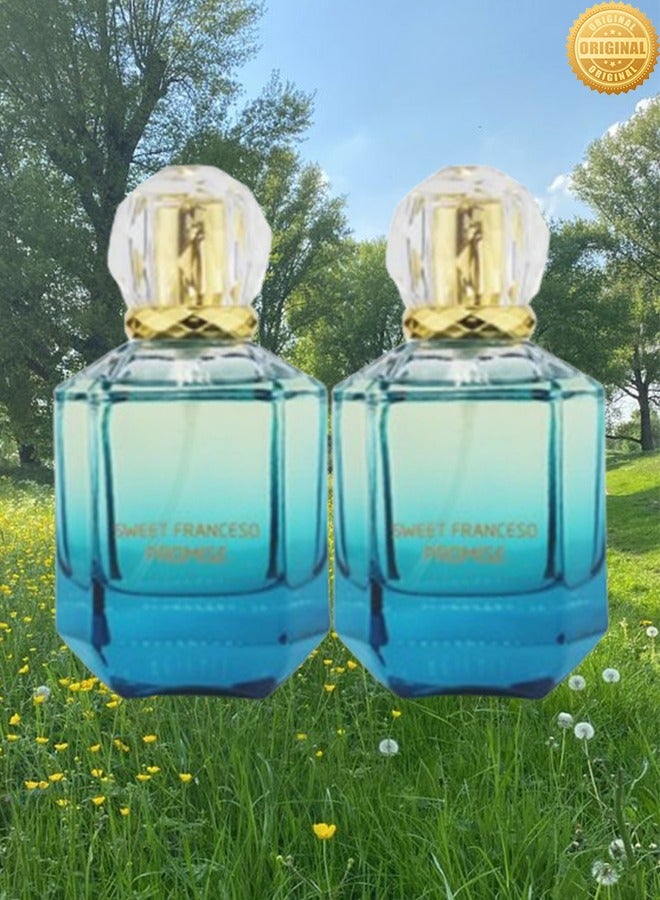 PROMISE 2 Pieces Sweet Franceso Promise Perfume Blue 75ml EDP - Image 1