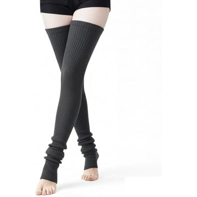 Leg Warmers Knee High Socks Footless Thick Winter Leg Warmer for Women 80s Party - Image 1