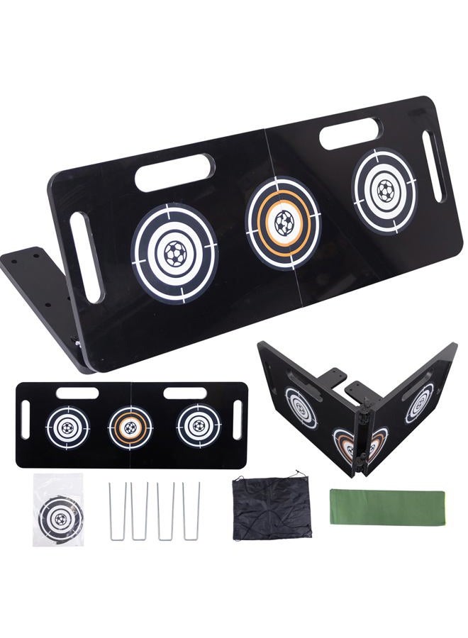 WodGod Upgrade 3-Angles Foldable Soccer Rebounder Board,Includes 1 Sandbag,4 Ground Nails,12 Target Stickers,1 Carry Bag,Portable Soccer Wall for Passing & Shooting Practice - Image 1